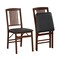 Foldable Upholstered Kitchen Chairs With Padded Seat - Set Of 2